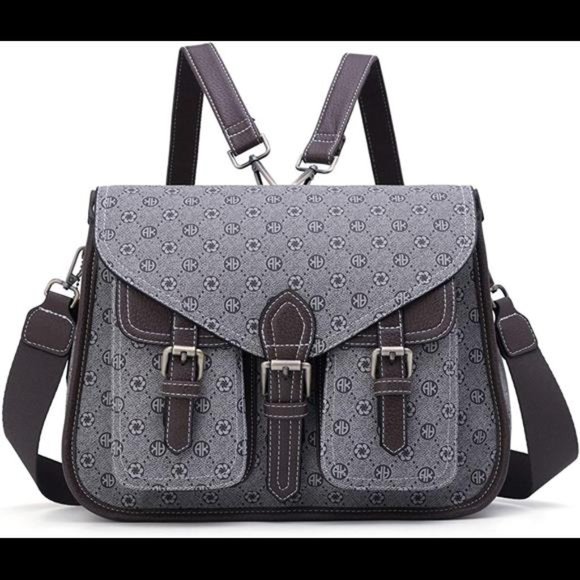 ZOCAI Women's Crossbody Purse Backpack Convertible PU Leather Design Satchel Bag